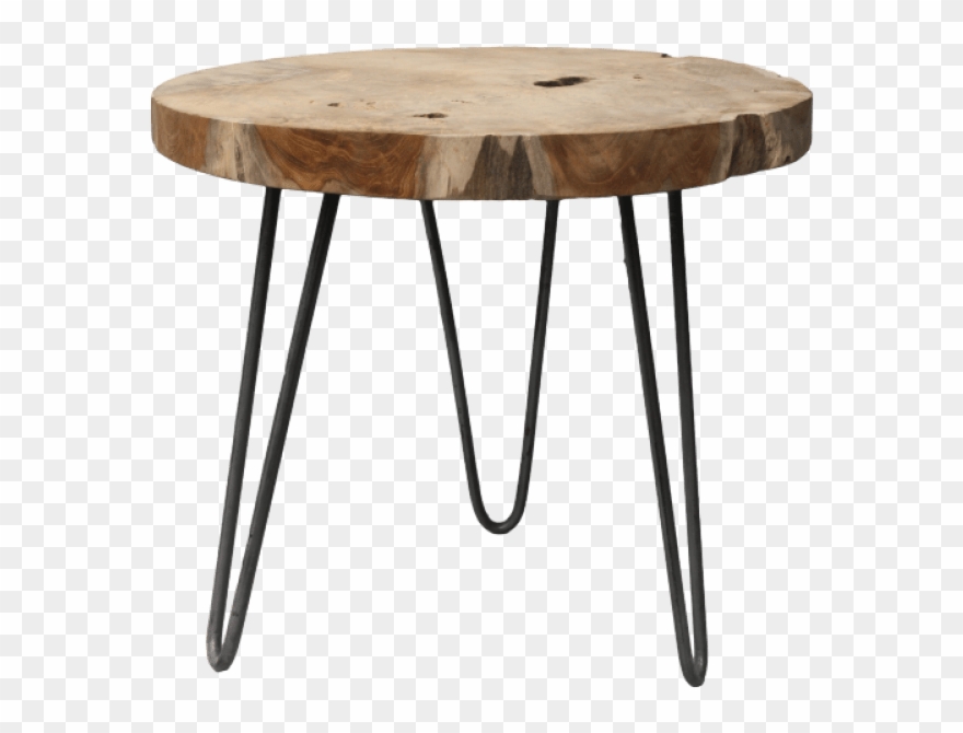 Couchtisch Beistelltisch Strong Massivholz Möbel - Teakhouten Bijzettafel Rond Clipart