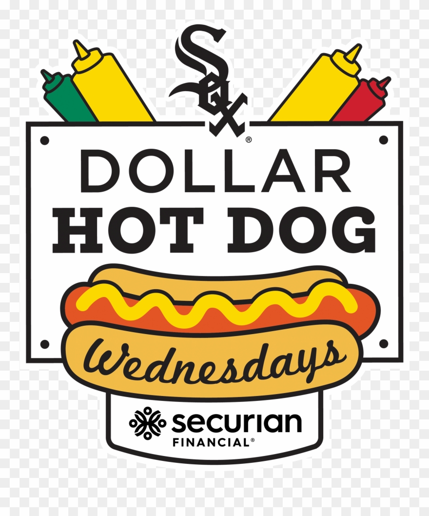 $1 Hot Dog Wednesday - Chicago White Sox Clipart