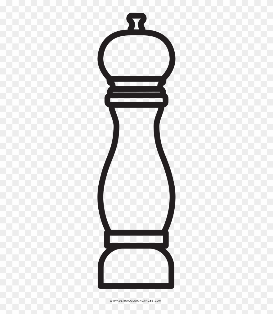 Pepper Grinder Coloring Page - Pimienta Dibujo Png Clipart