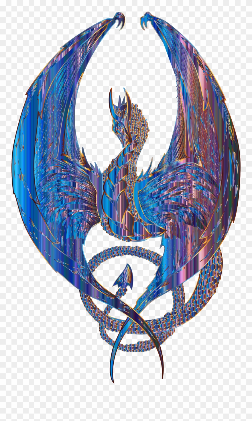 Clipart Iridescent Wyvern Cute Monster Clipart Png - Character Mythological Creatures Ideas Transparent Png