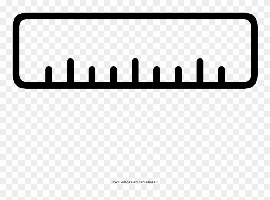 Ruler Coloring Page Clipart