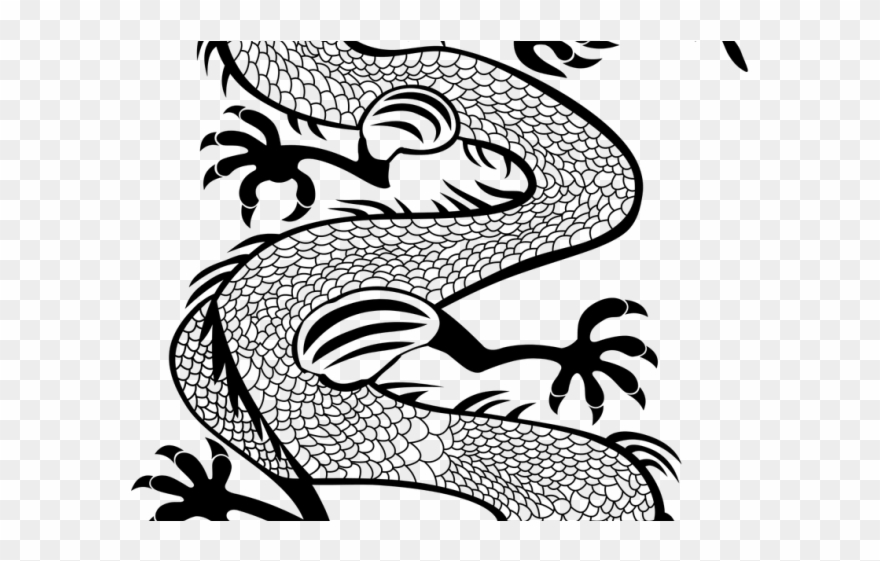 Drawn Teeth Monster Tail - Dragon China Clipart