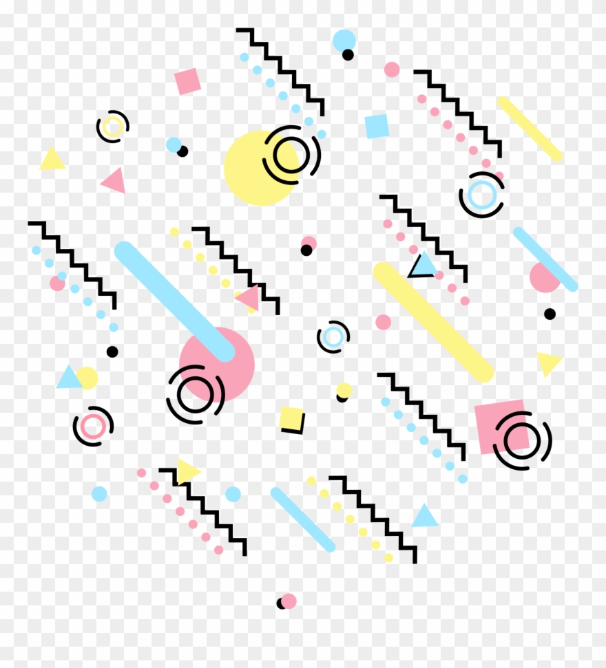 Memphis Commerce Trend Elements Simplicity Png And - Circle Clipart