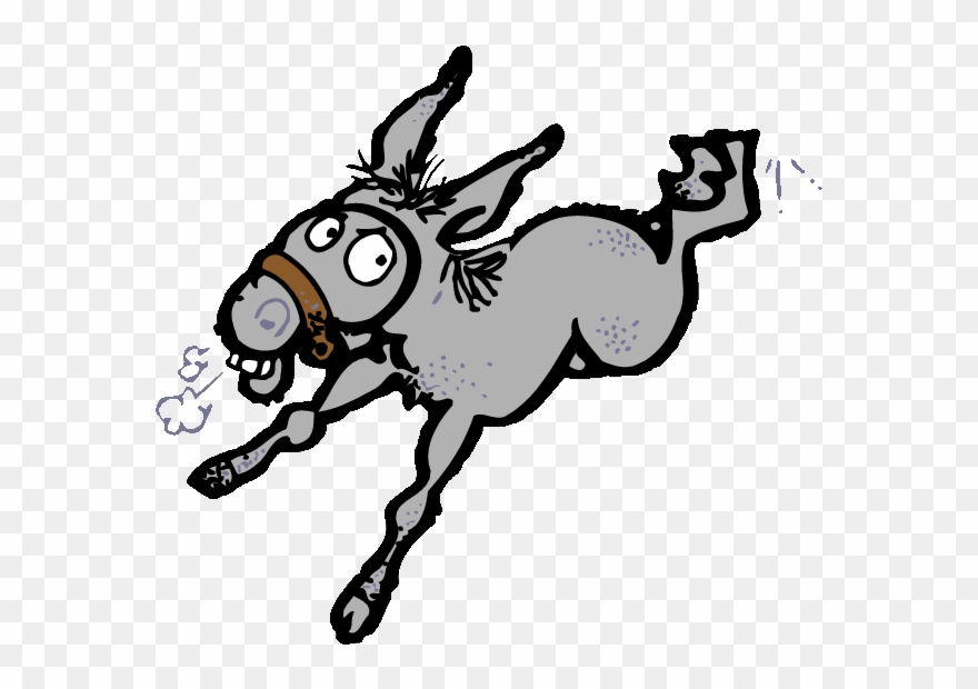 Mule Clipart Donkey Kick - Mule Kicking Clip Art - Png Download