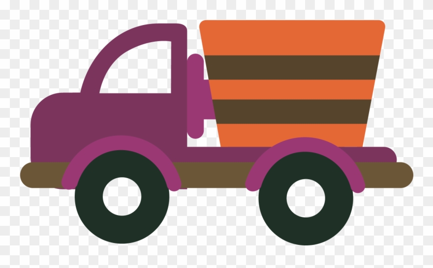 Car Clip Art Vector Cartoon Trolley - Truck Trolley Vector - Png Download