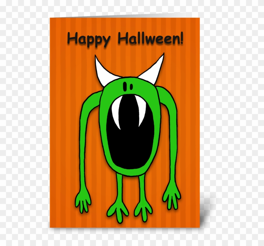 Green Monster Halloween - Happy Friday The 13th Clipart