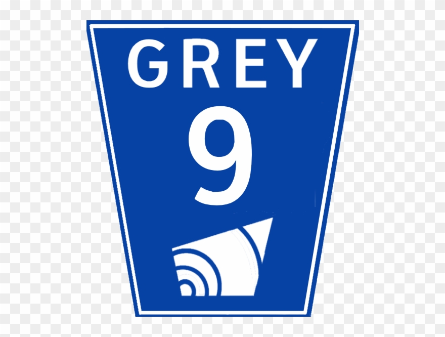 Grey Road 9 Sign - Parallel Clipart