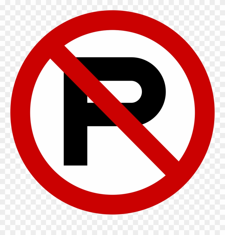 Indonesian Road Sign B4b - Street Signs No Parking Clipart