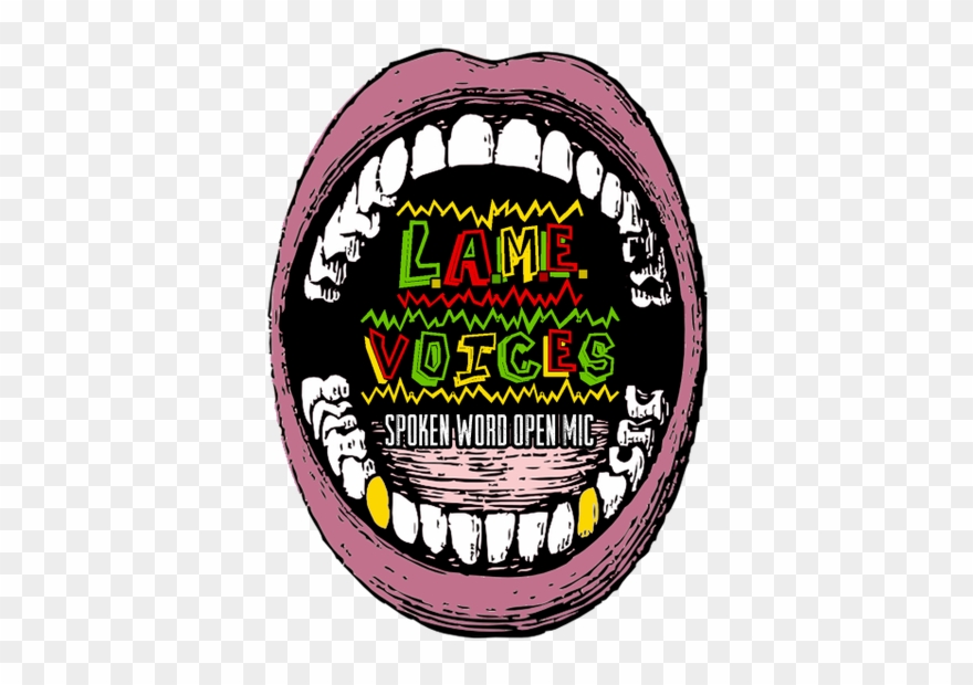 L - A - M - E - Voices Spoken Word Open Mic - Rave Pop Art Clipart