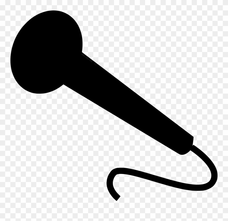 Download Png - Microphone Clip Art Black And White Transparent Png