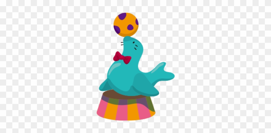 Sea Lion Clipart Circus Show - Cartoon Circus - Png Download
