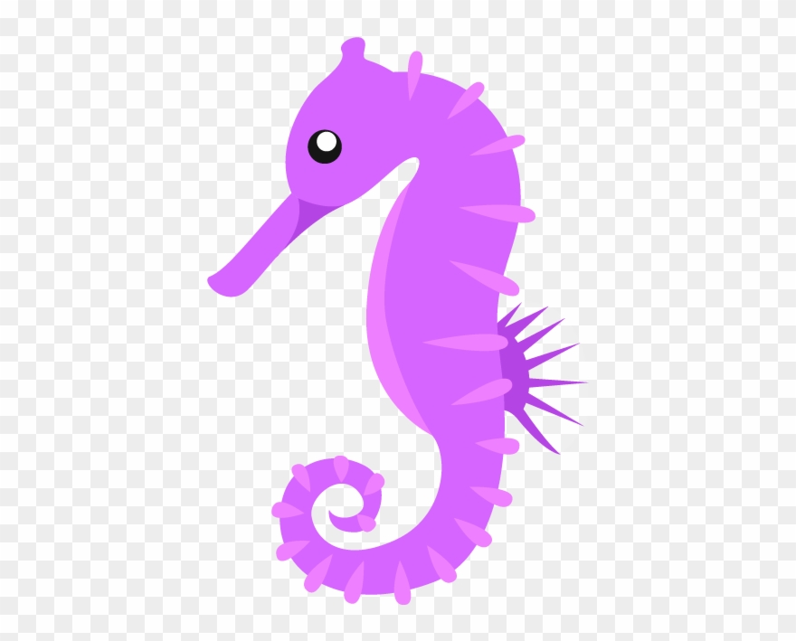 Purple Clipart Seahorse - Northern Seahorse - Png Download