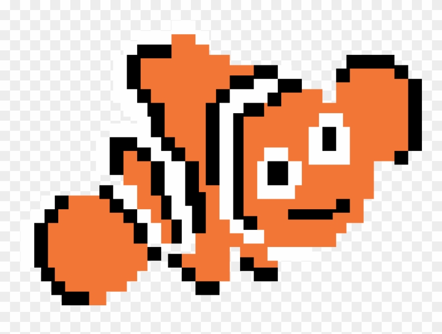 Nemo Pixel Art - Pixel Art Clipart