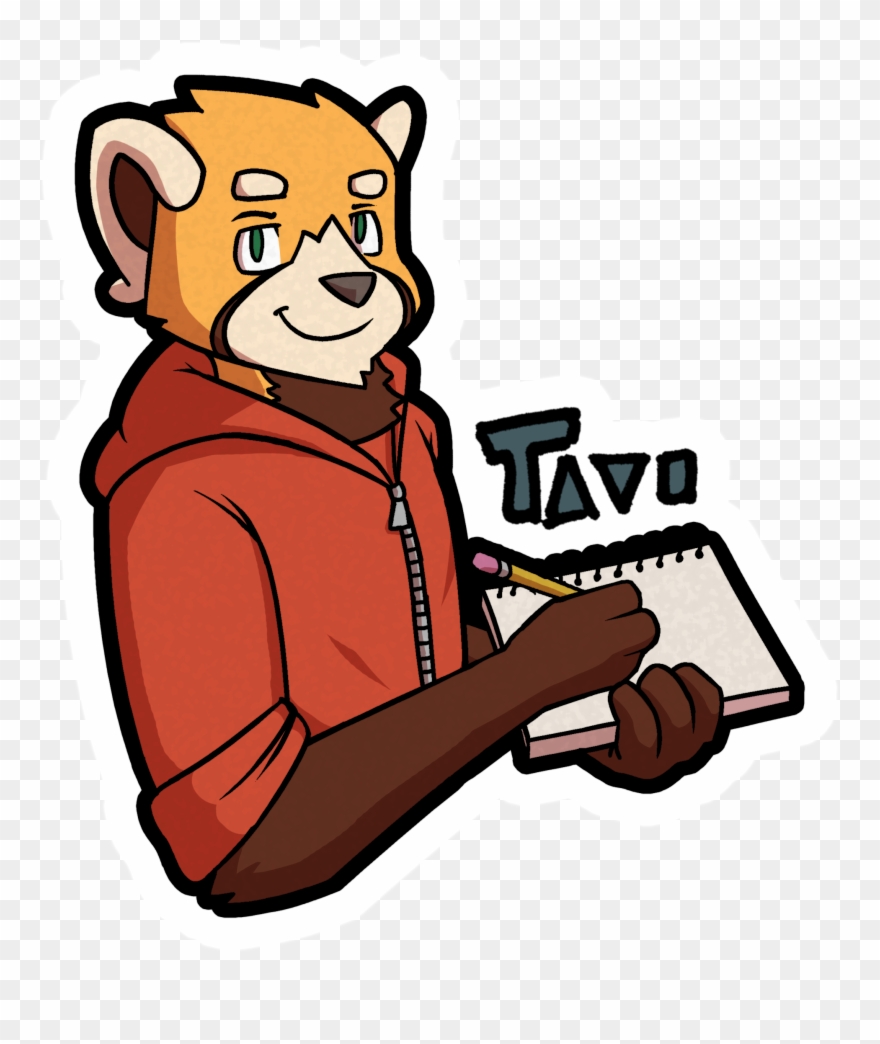 Orange Panda - Cartoon Clipart