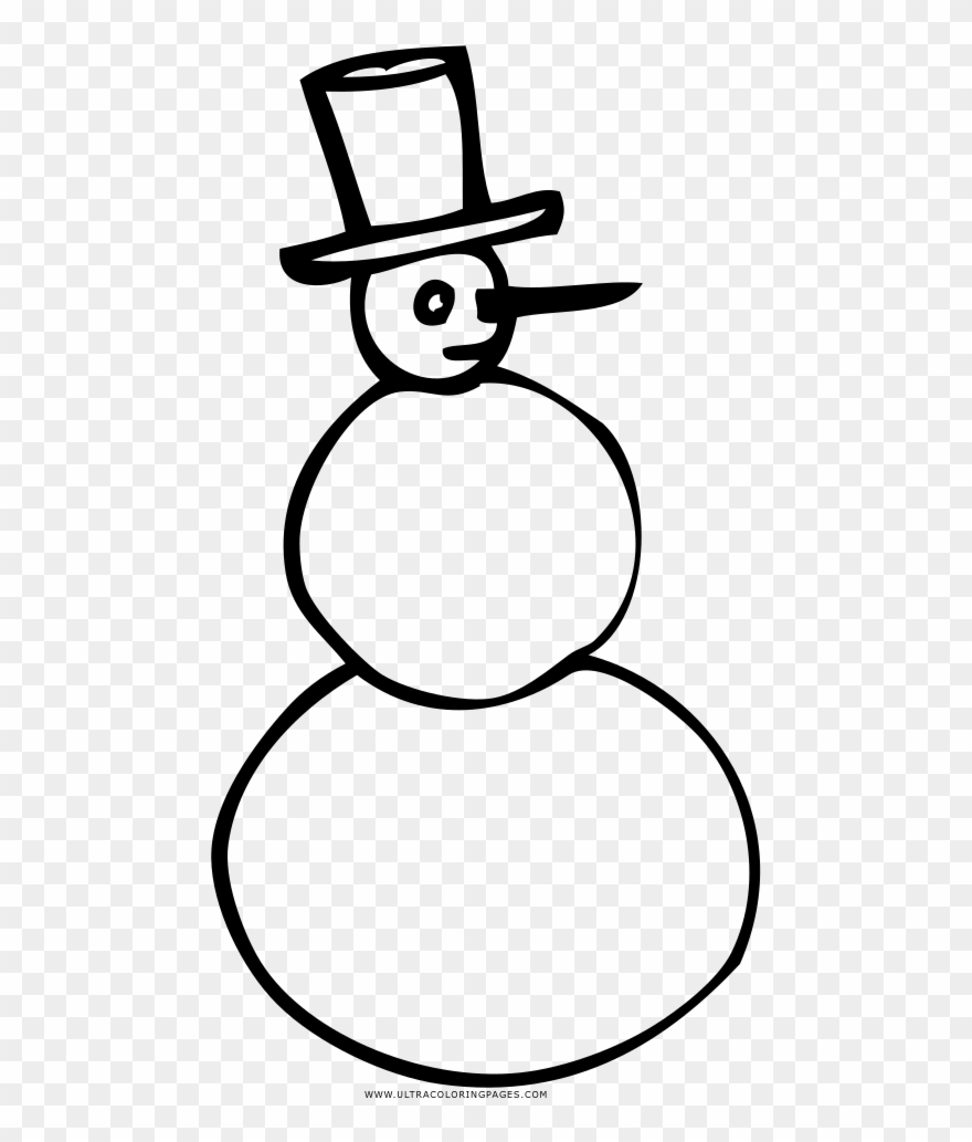 Schneemann Ausmalbilder - Line Art Clipart