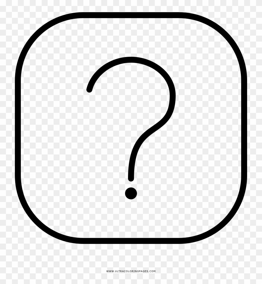 Fragezeichen Ausmalbilder - Line Art Clipart