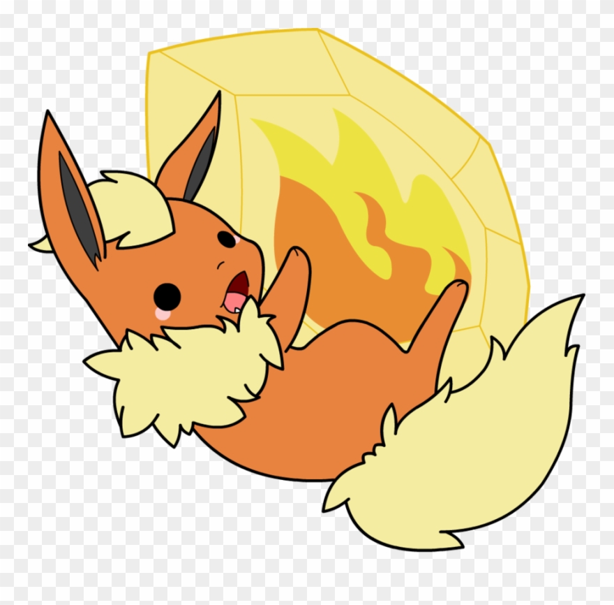 Bad Defense And Speed, And Flare Blitz Is A Recoil - Easy To Draw Baby Flareon With Fire Stone Clipart