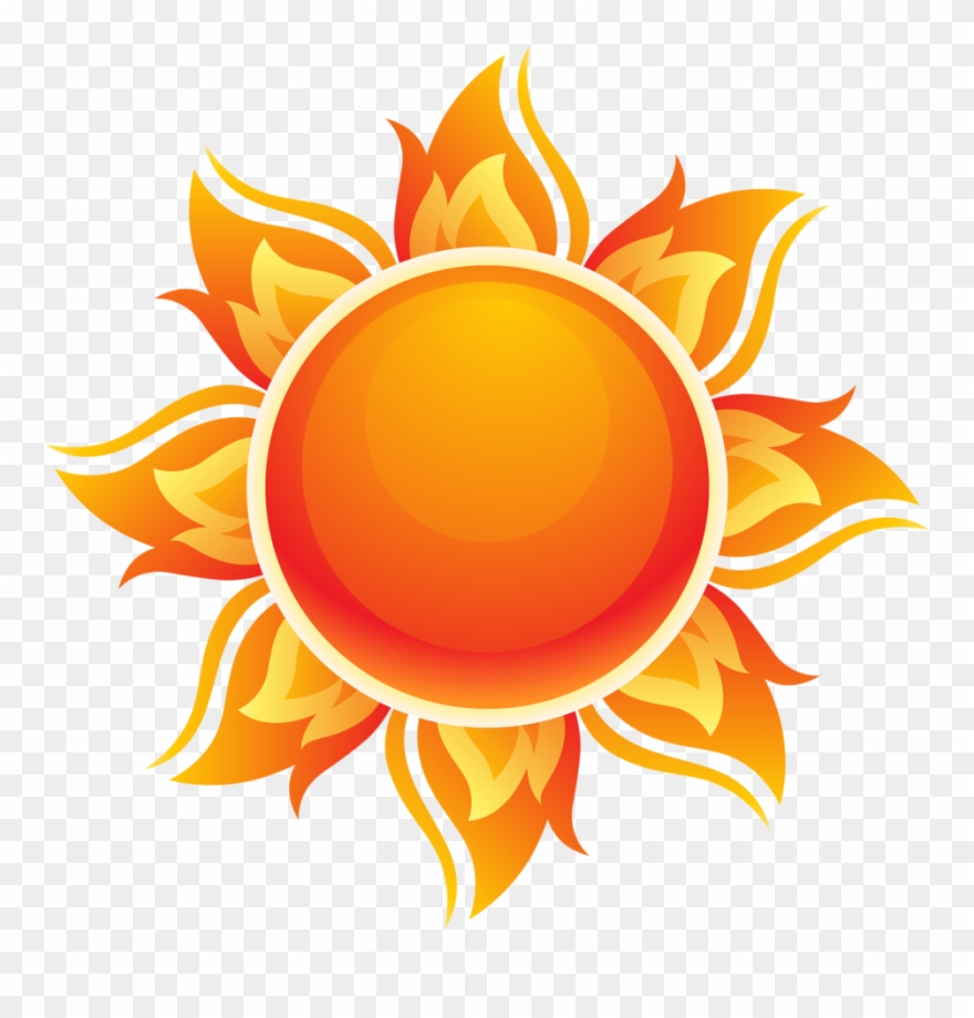 Картинка Красно-желтое Солнце - Солнце Пнг Clipart