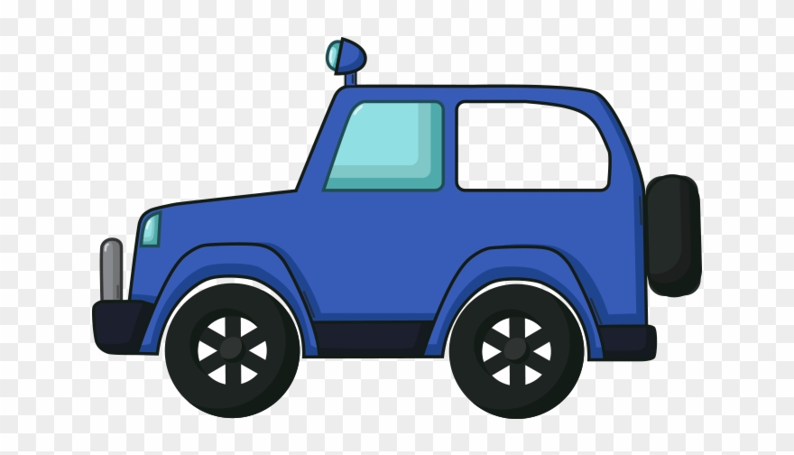 Png Mavi Araba Resmi - Jeep Azul Animado Clipart
