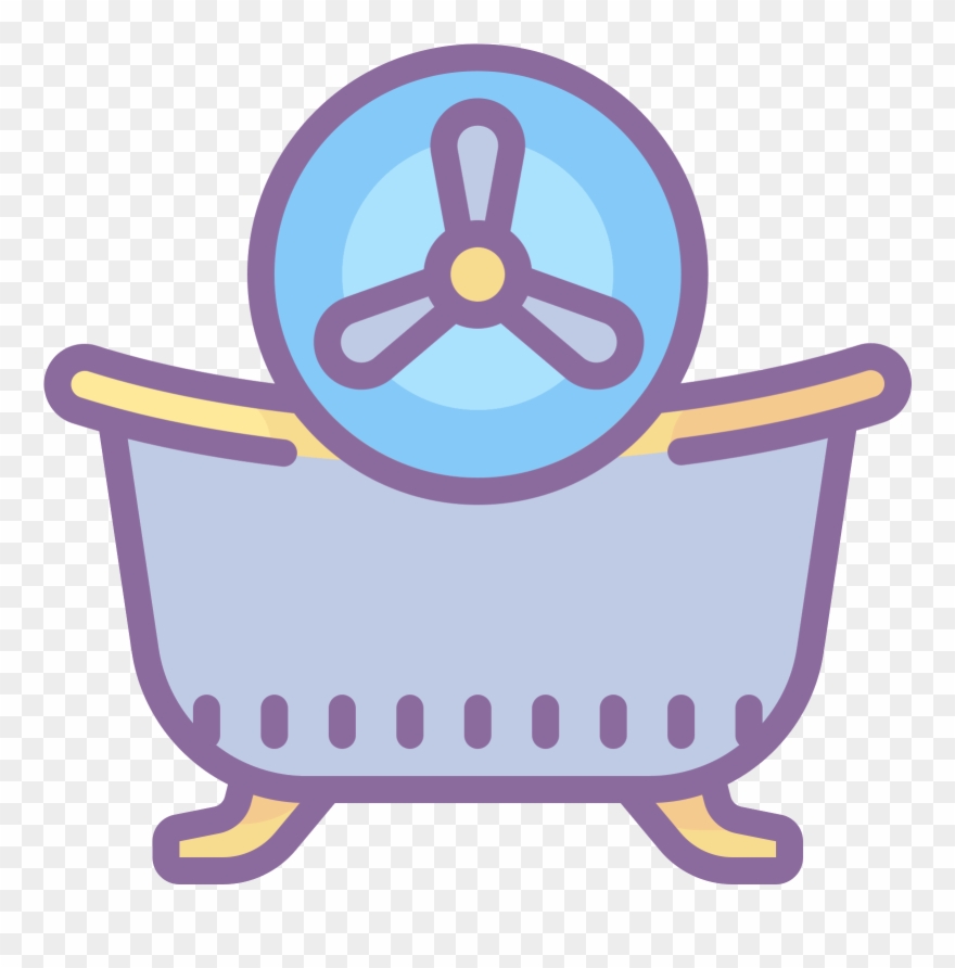 Badezimmer Ventilator Icon - Bathtub Clipart