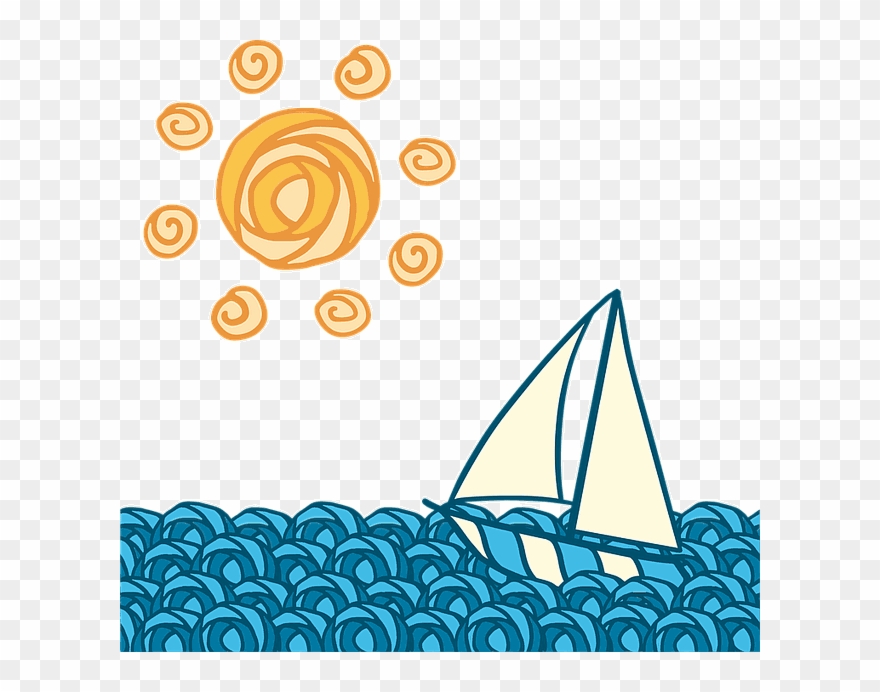 Transparent Sun And Wave Clipart