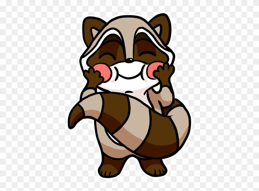Bandit The Raccoon Messages Sticker-7 - Cartoon Clipart