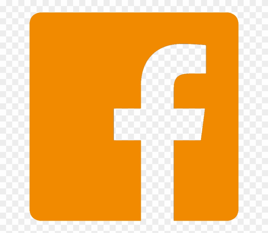 Orange Facebook Logo Vector Clipart