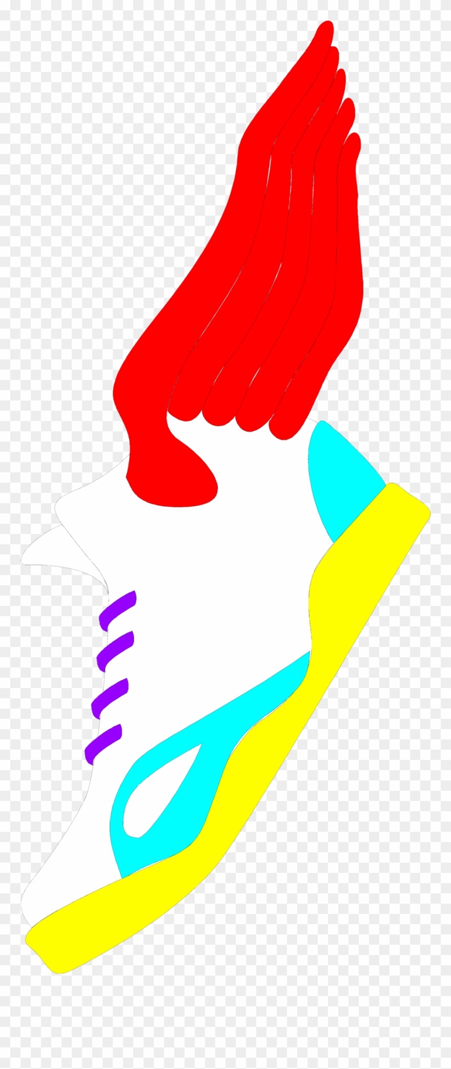 Sneaker With Wings Clip Art - Png Download