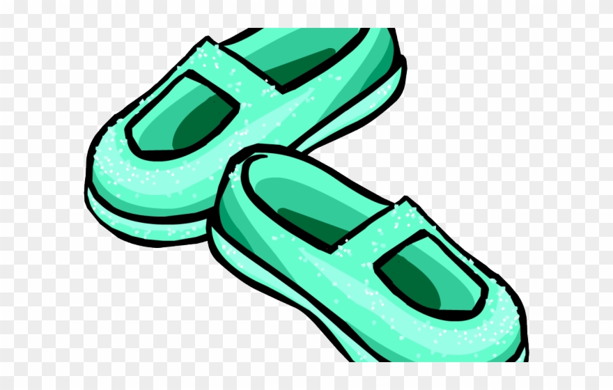 Blue Dress Clipart Blue Slipper - Club Penguin Rare Shoes - Png Download