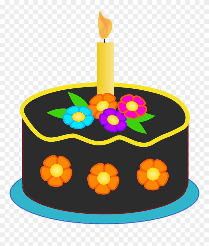 Happy Birthday Cake Clip Art - Happy Birthday Candle Clip Art - Png Download