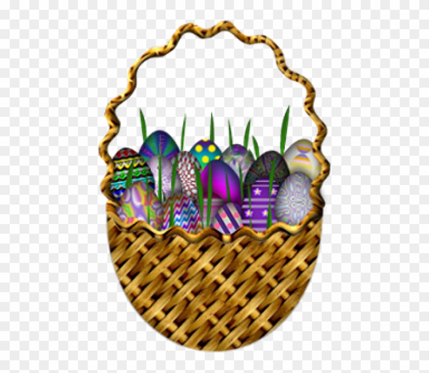 Free Png Download Easter Basket With Eggs Png Images Clipart