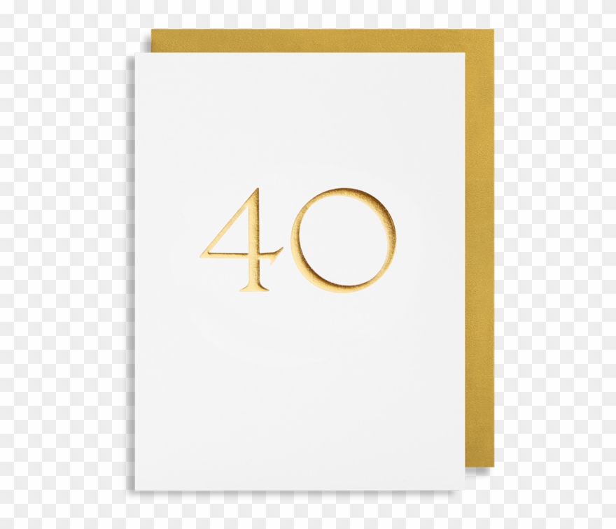 Age 40 Trafalgar Milestone Mini Card - Circle Clipart