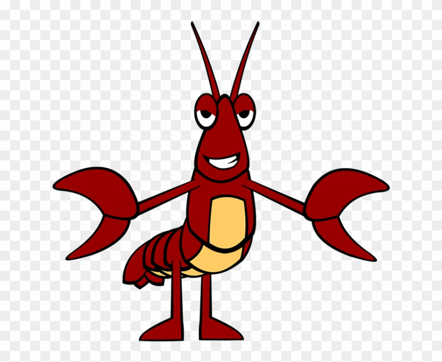 Baw, The Crawfish - Cartoon Clipart
