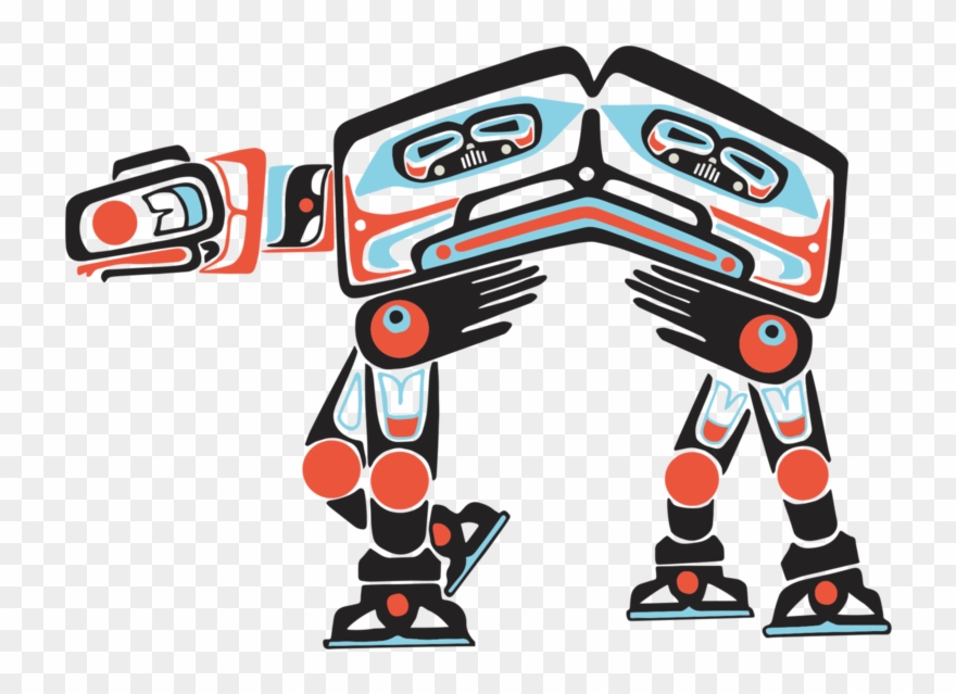 Walking Lodge Tee - Haida Art Star Wars Clipart