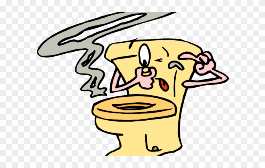 Funny Toilet Cliparts - Smelly Toilet Clipart - Png Download