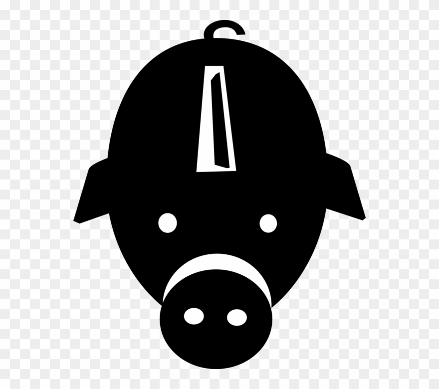 Vector Illustration Of Piggy Bank Money Coin Container - Cartoon Clipart