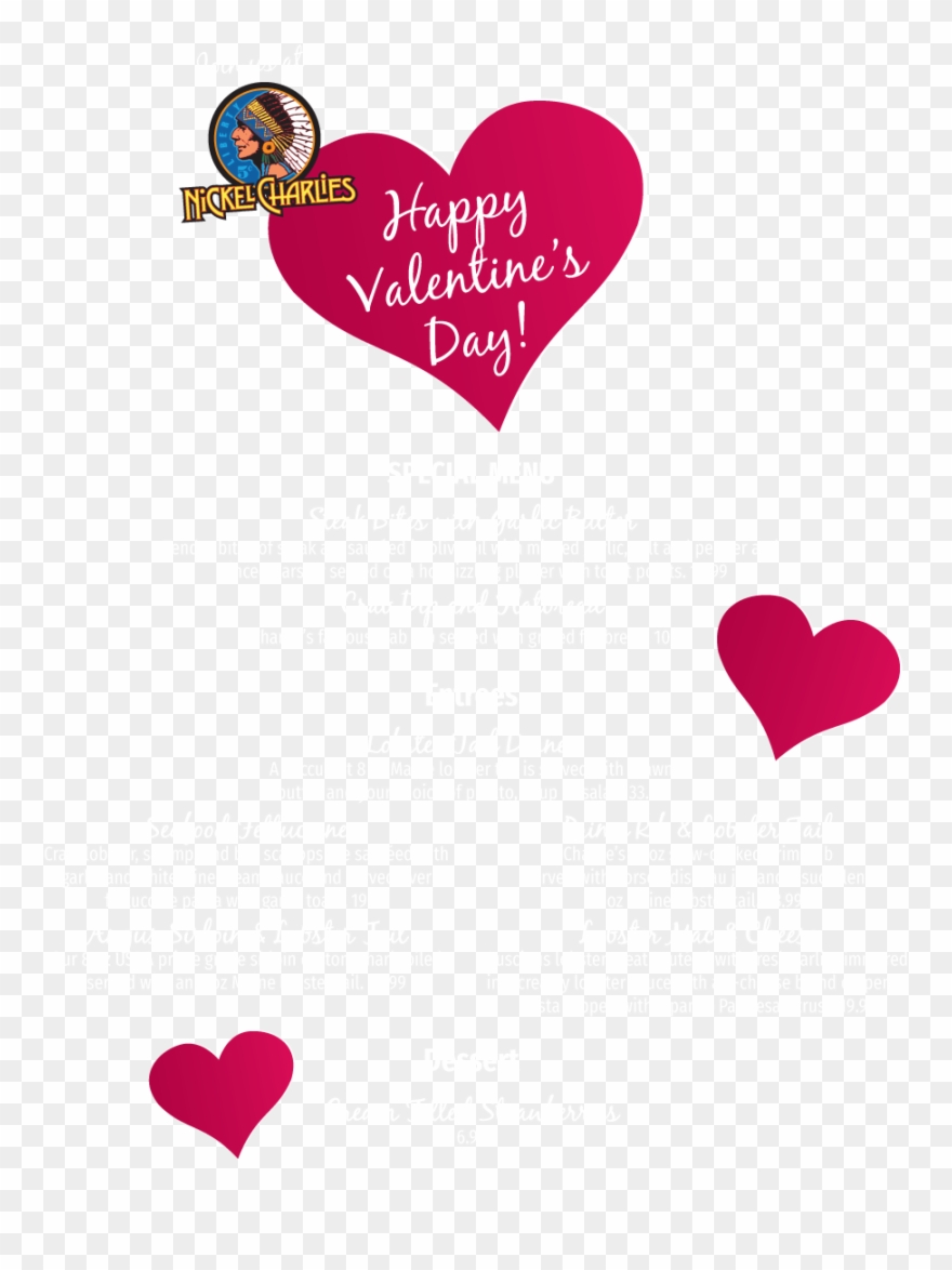 Valentine's Day At Nickel Charlie's - Heart Clipart