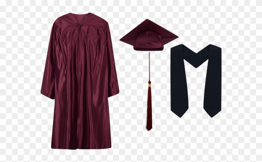 Gown Clipart Maroon Cap - Academic Dress - Png Download