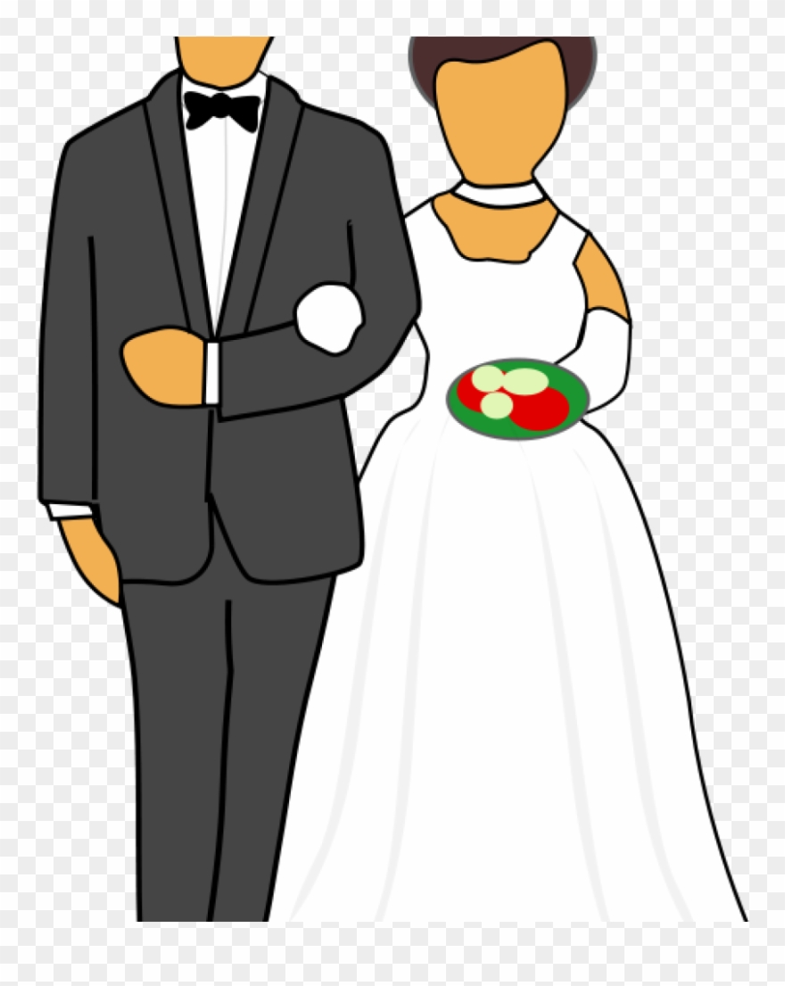 Flourish Clipart Marriage Source - Wedding Couple Cartoon Png Transparent Png