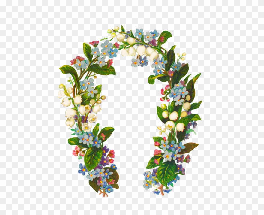 Flower Wedding Border Png - Transparent Flower Border Oval Clipart