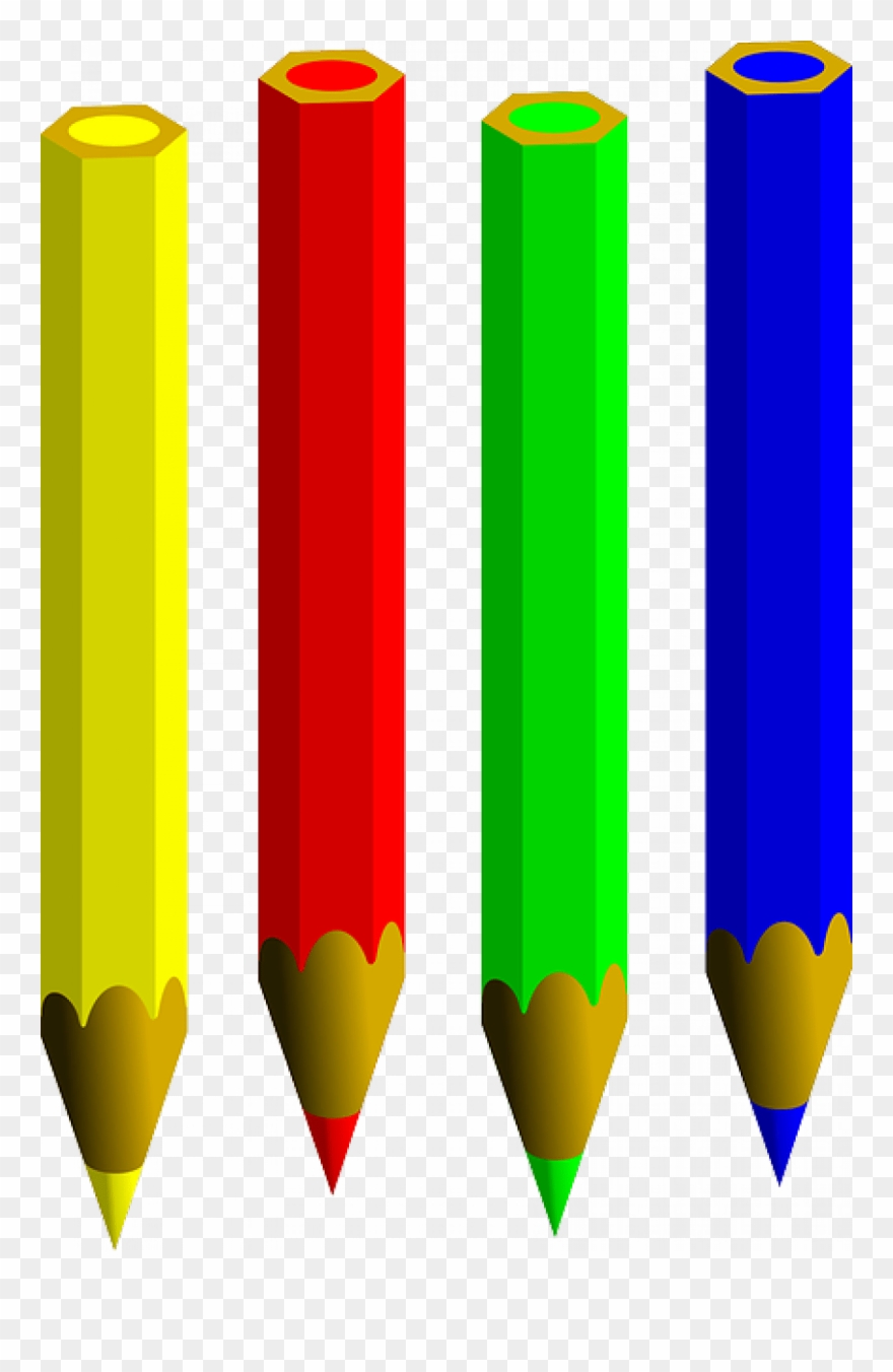 Kleuren Van Social Media - 4 Pencils Clipart - Png Download