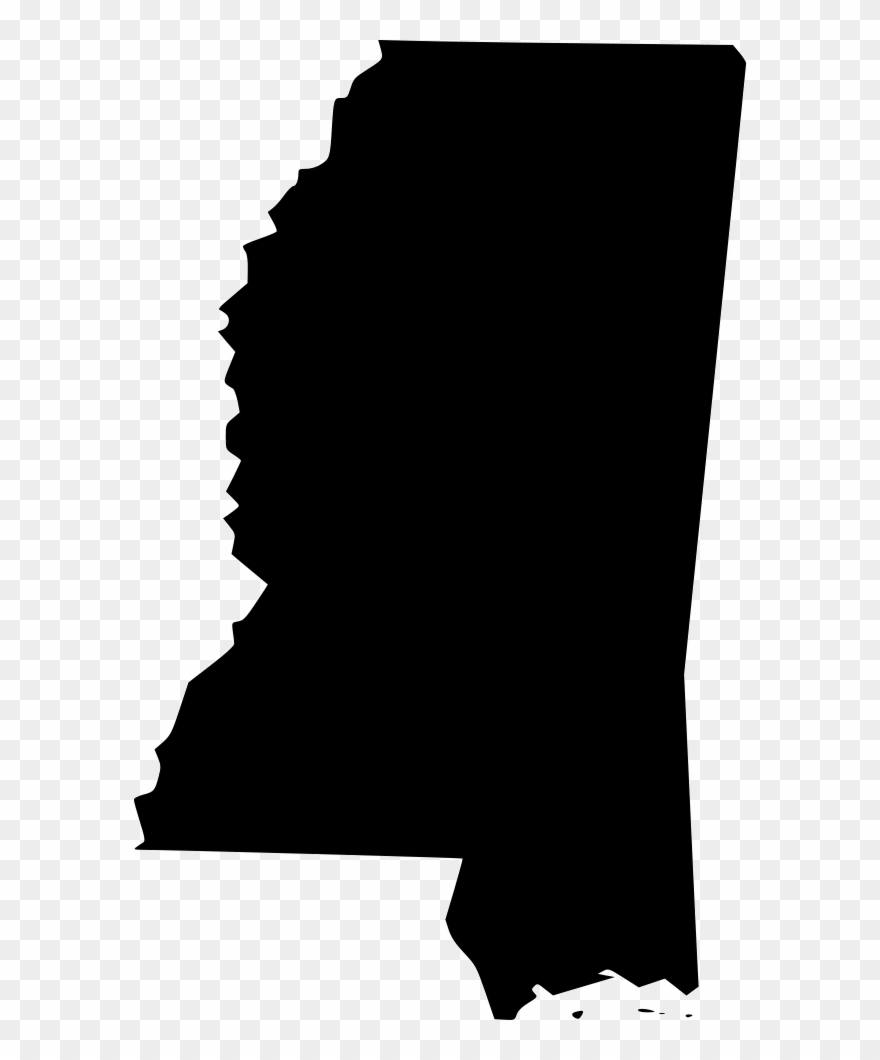 Mississippi Ms Comments - Black Mississippi Outline Clipart