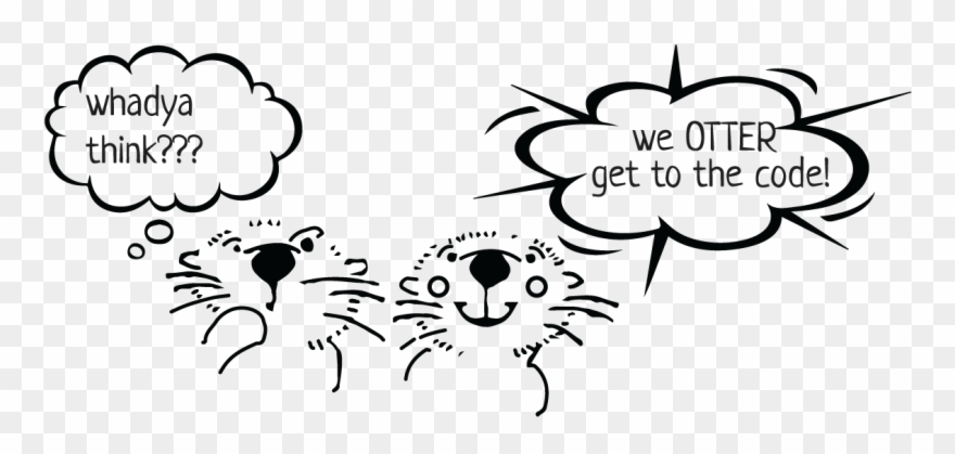 Whadya Think We Otter Get To The Code - Web Components With Otters Clipart