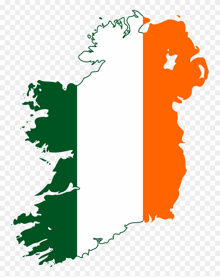 Flag-map Of United Ireland - United Ireland Clipart