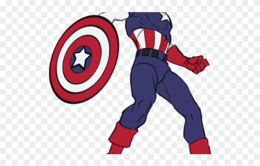 Drawn Toon Captain America - Full Body Drawings Of Captain America Clipart