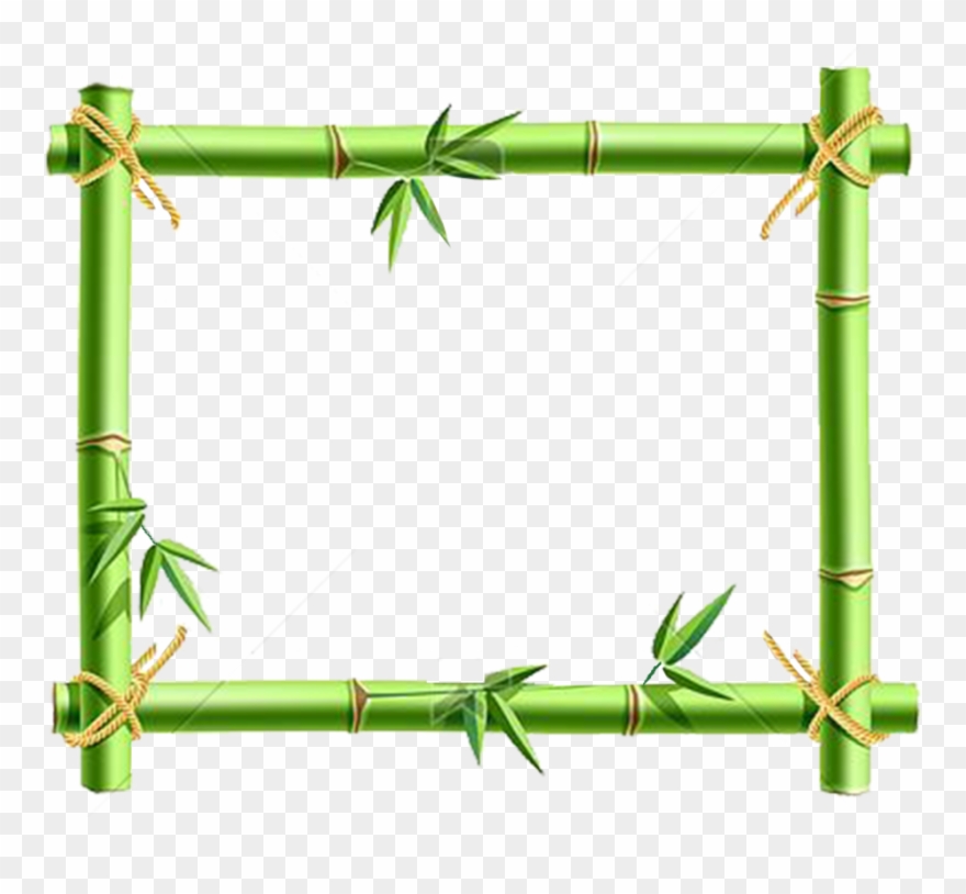 Transparent Bamboo Clip Art - Bamboo Frame Transparent - Png Download