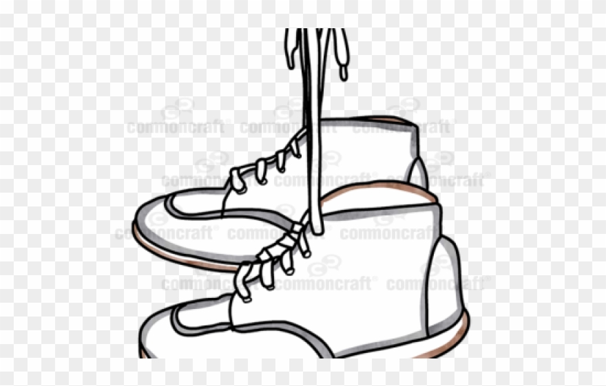 Shoe Clipart Bunch - Sneakers Hanging Png Transparent Png
