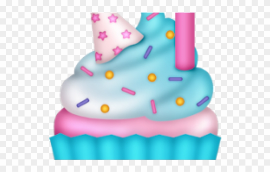 Cupcake Clipart Candle - Cupcake With Candle Clipart - Png Download