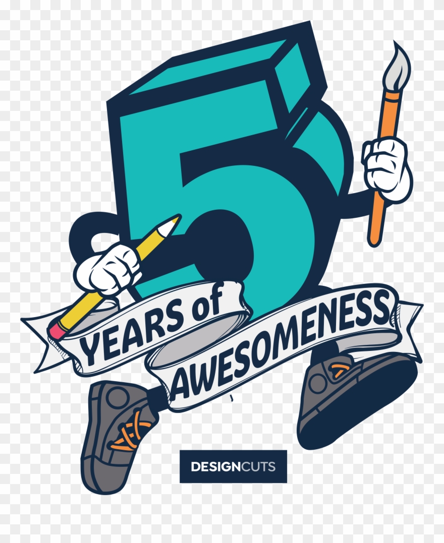 Happy 5th Birthday Design Cuts Cheering You Guys To Clipart