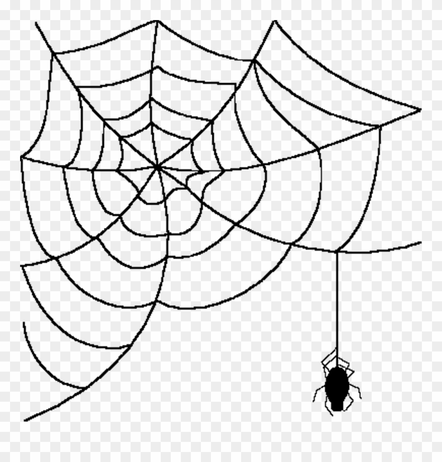 👻free - - Transparent Spider Web Clipart - Png Download